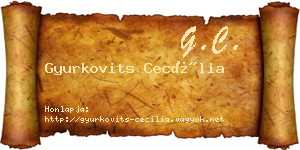 Gyurkovits Cecília névjegykártya